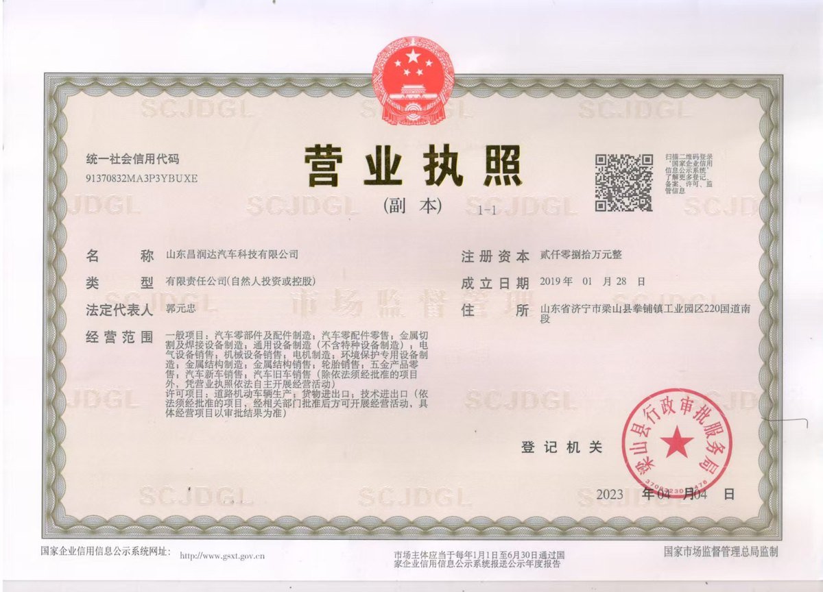 Business License — Changrunda